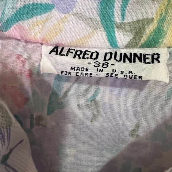 Vintage 90s Alfred Dunner Pastel Floral Men's Shirt Size 38 M or XL/XXL W - Picture 2 of 4